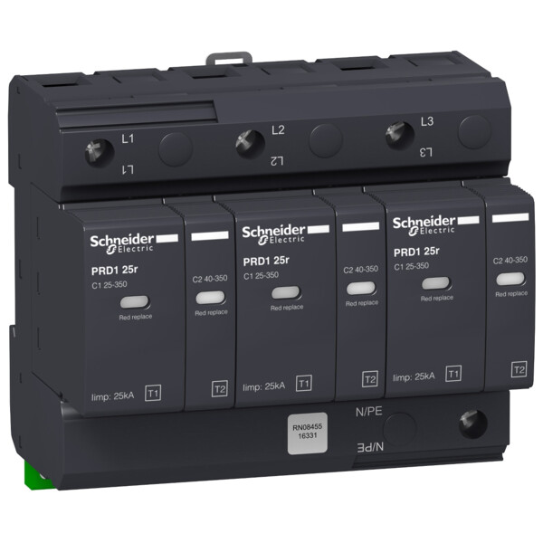 PARAFOUDRE PRD1 25R 3P 350V AVEC REPORT SIGNALISATION  A P KA - Schneider Electric - 16331