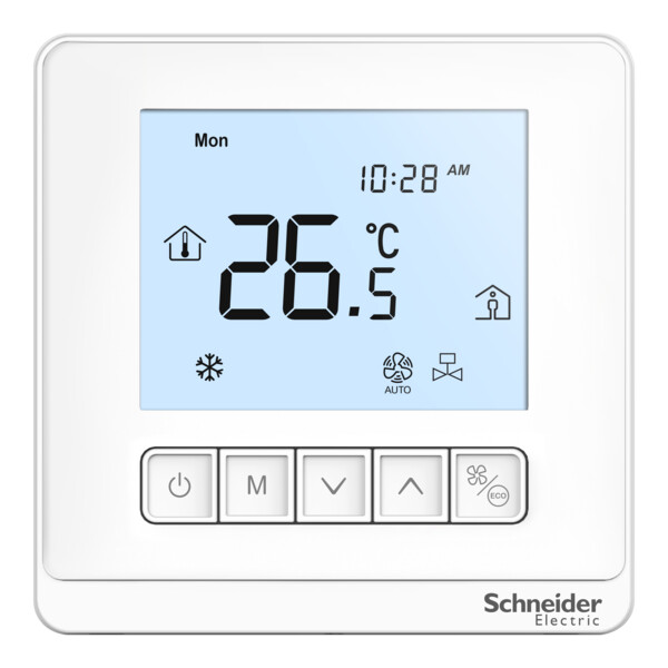 Bms - thermostat ventilo-convecteur 2 tubes - proportionnel - 24v - blanc - Schneider Electric - TC903-3A2P-24