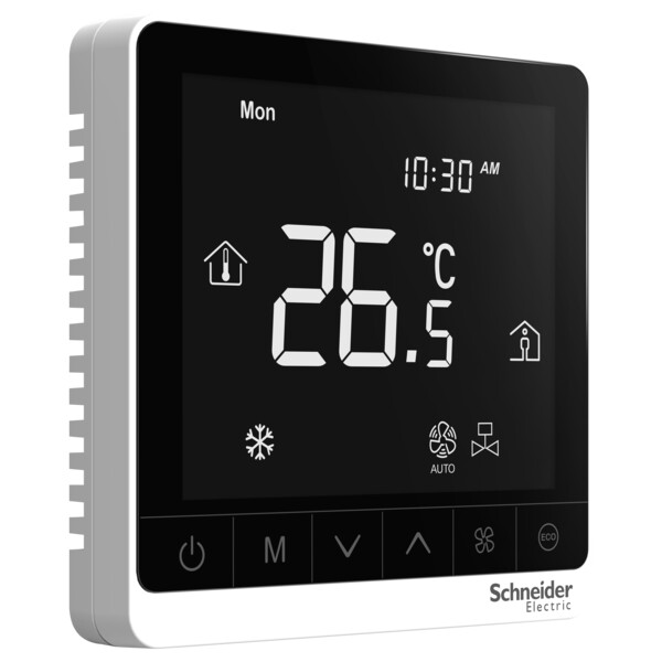 Bms - thermostat ventilo-convecteur 4 tubes - on/off - 240v - noir/blanc - Schneider Electric - TC907-3A4LA