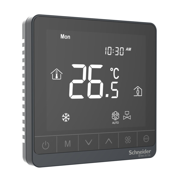 Spacelogic - thermostat tc907 ventiloconvecteur - 240v - on/off - ecm - deluxe - Schneider Electric - TC907-EF4LDPSAB