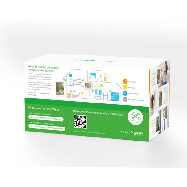 Chauffage connecté Schneider Wiser Home Touch Kit de démarrage avec 2 têtes de vannes thermostatique - Schneider Electric - CCTFR6050