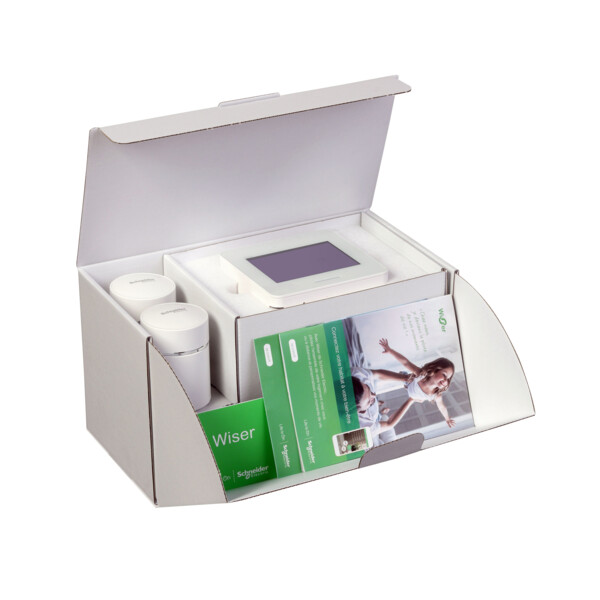 Chauffage connecté Schneider Wiser Home Touch Kit de démarrage avec 2 têtes de vannes thermostatique - Schneider Electric - CCTFR6050