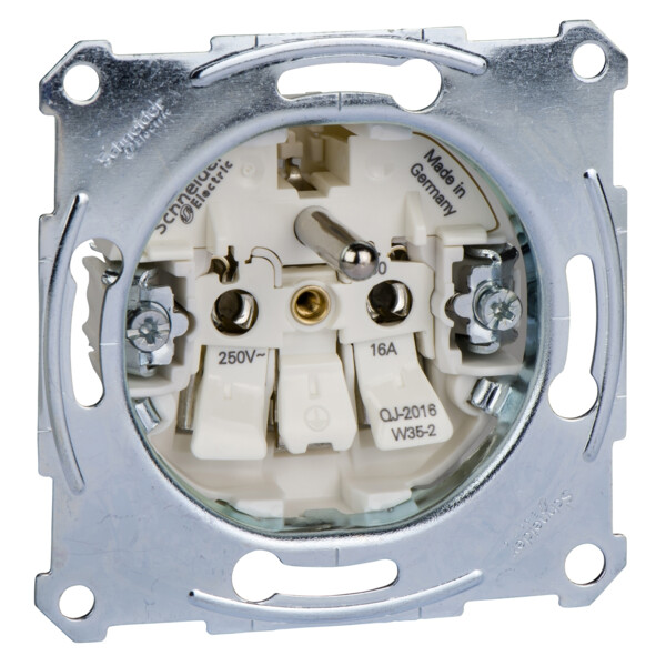 Mécanisme de Prise 2 P+T Sans Enjoliveur pour M-Plan ou Artec Merten Schneider – Raccordement Rapide - Schneider Electric - MTN2500-0000