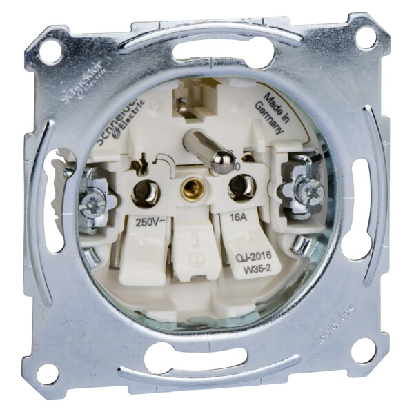 Mécanisme de Prise 2 P+T Sans Enjoliveur pour M-Plan ou Artec Merten Schneider – Raccordement Rapide - Schneider Electric - MTN2500-0000