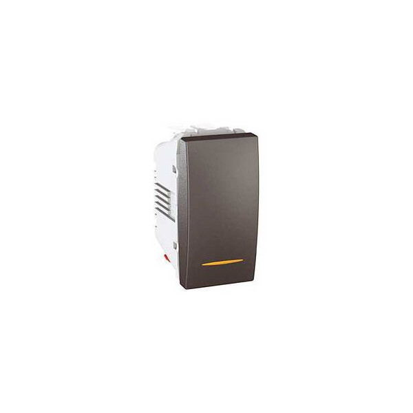 Va-et-vient témoin lumineux graphite Schneider Unica 10A connexion rapide 1 module - Schneider Electric - MGU3.103.12S