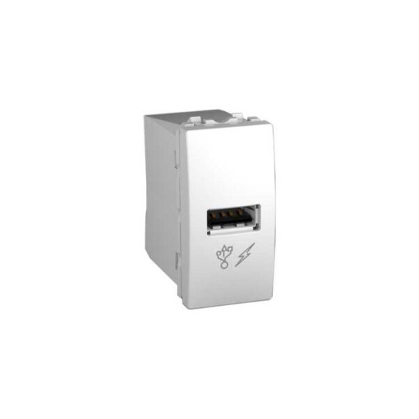 Prise USB blanc Schneider Unica 5V 1 module - Schneider Electric - MGU3.428.18