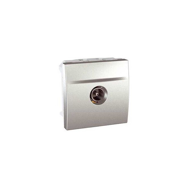 Prise télévision aluminium Schneider Unica blindée 2 modules - Schneider Electric - MGU3.462.30