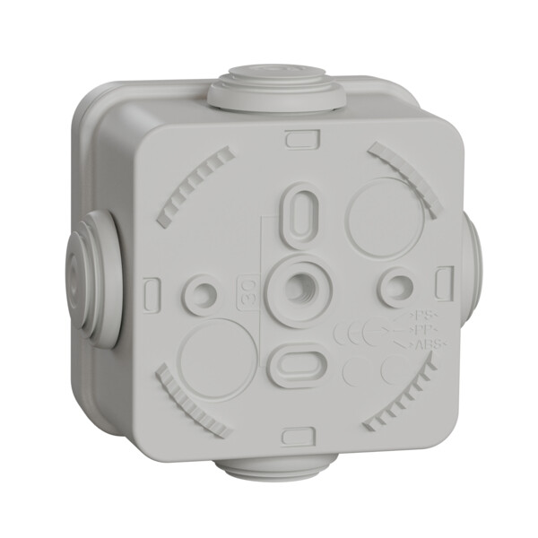 Boîte de dérivation 65x65x45 Schneider Mureva Box étanche 4 embouts Gris IP55 - Schneider Electric - ENN05002