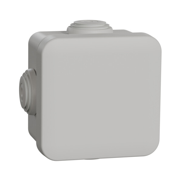 Boîte de dérivation 65x65x45 Schneider Mureva Box étanche 4 embouts Gris IP55 - Schneider Electric - ENN05002