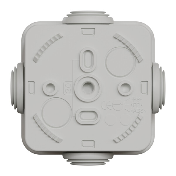 Boîte de dérivation 65x65x45 Schneider Mureva Box étanche 4 embouts Gris IP55 - Schneider Electric - ENN05002