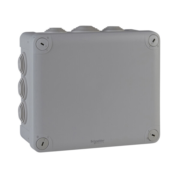 Boîte de dérivation 175x150x80 Schneider Mureva Box étanche 12 embouts Gris IP55  - Schneider Electric - ENN05010