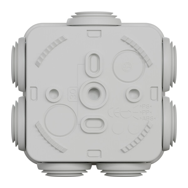 Boîte de dérivation 65x65x45 Schneider Mureva Box étanche 7 entrées couvercle clipsable Gris - Schneider Electric - ENN05032