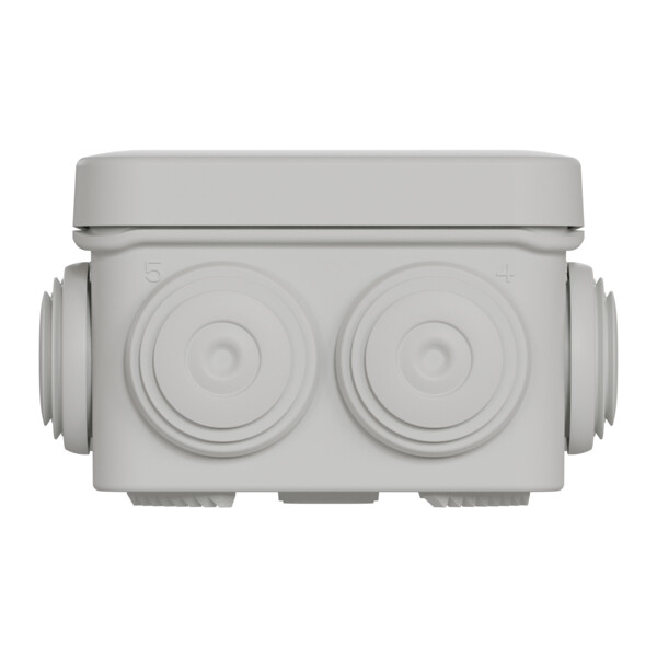 Boîte de dérivation 65x65x45 Schneider Mureva Box étanche 7 entrées couvercle clipsable Gris - Schneider Electric - ENN05032