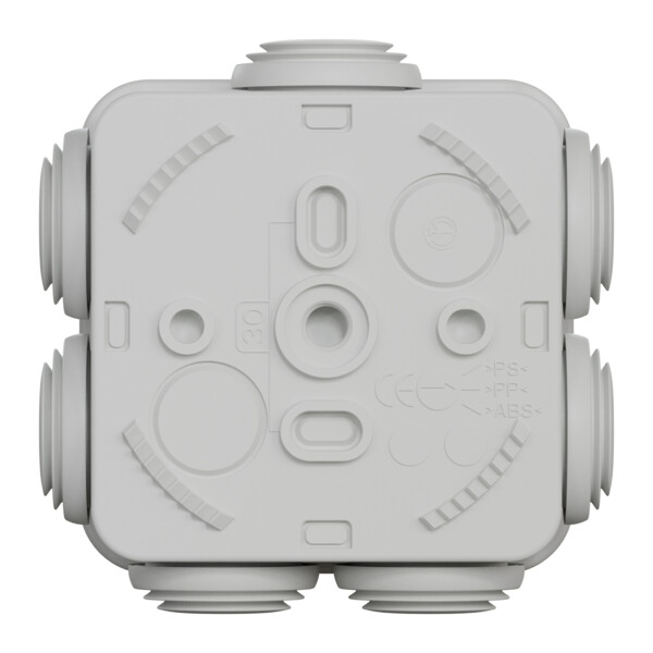 Boîte de dérivation 65x65x45 Schneider Mureva Box étanche 7 entrées couvercle clipsable Gris - Schneider Electric - ENN05032