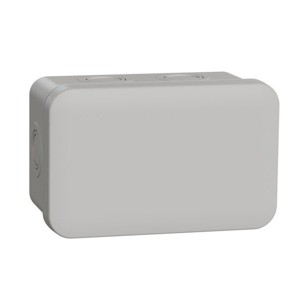 Boîte de dérivation 105x65x55 Schneider Mureva Box étanche 6 entrées défonçable pour PE Gris - Schneider Electric - ENN05083