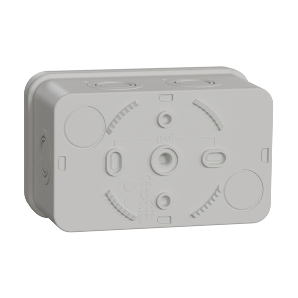 Boîte de dérivation 105x65x55 Schneider Mureva Box étanche 6 entrées défonçable pour PE Gris - Schneider Electric - ENN05083