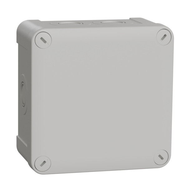 Boîte de dérivation 105x105x55 Schneider Mureva Box étanche 7 entrées défonçable pour PE Gris - Schneider Electric - ENN05085