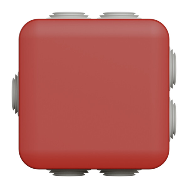 Boîte de dérivation 80x80x45 Schneider Mureva Box étanche 7 entrées couvercle clipsable Rouge - Schneider Electric - ENN05164