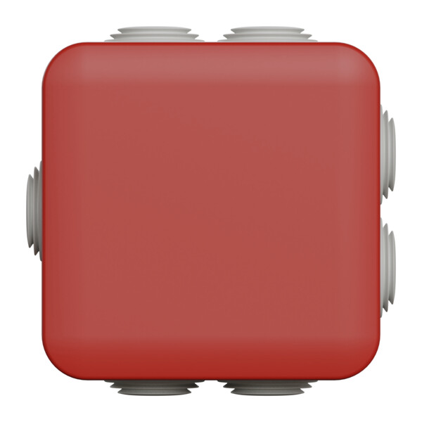 Boîte de dérivation 80x80x45 Schneider Mureva Box étanche 7 entrées couvercle clipsable Rouge - Schneider Electric - ENN05164
