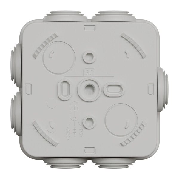 Boîte de dérivation 80x80x45 Schneider Mureva Box étanche 7 entrées avec borniers Gris IP55 - Schneider Electric - ENN05204