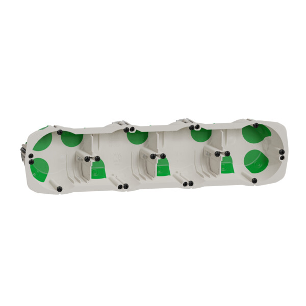 Boîte encastrement étanche Schneider Multifix 4 postes Ø67 mm entraxe 71mm - Schneider Electric - IMT35033