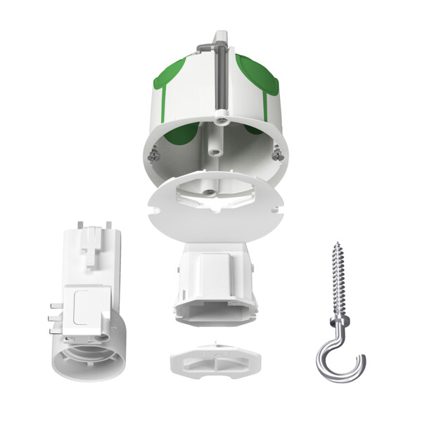 Boîte de centre Schneider Multifix connecteur, douille, piton, couvercle affleurant - Schneider Electric - IMT35021