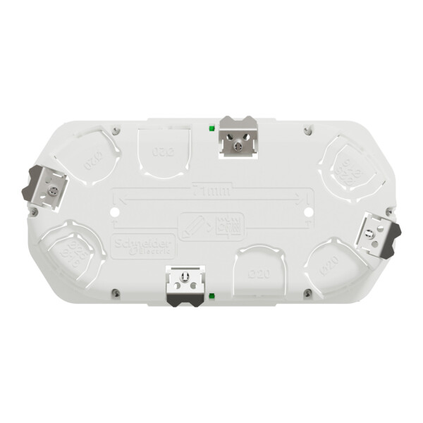 Boîte encastrement Schneider Multifix 2 postes Ø67 mm p50 mm entraxe 71 mm blanche - Schneider Electric - IMT35925