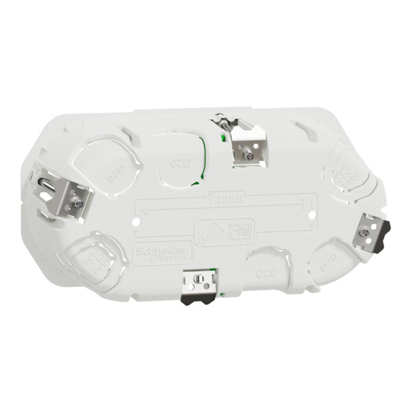 Boîte encastrement Schneider Multifix 2 postes Ø67 mm p50 mm entraxe 71 mm blanche - Schneider Electric - IMT35925