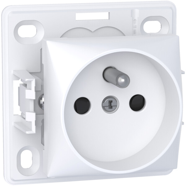 Alréa, prise de courant 2P + T, connexion à vis, blanc polaire - Schneider Electric - ALB61272P