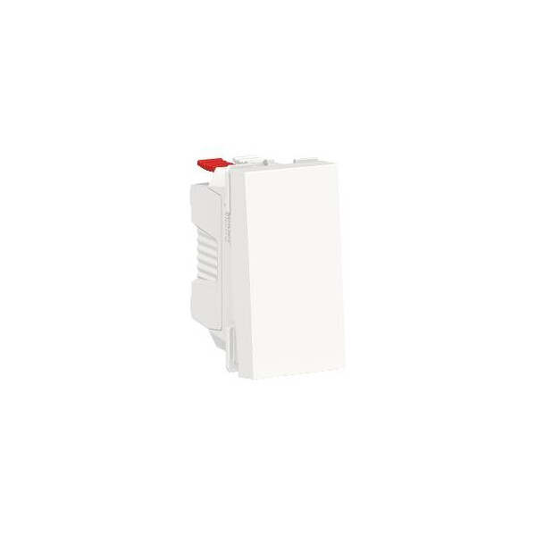 Bouton-Poussoir Blanc NO 10 A Connexion Rapide 1 Module Unica Schneider – Mécanisme Seul - Schneider Electric - NU310618F