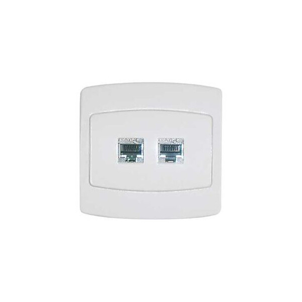 Schneider Prise Rj45 Cat 6 Blindée Double Stp Alcyon - Schneider Electric - ALB73543