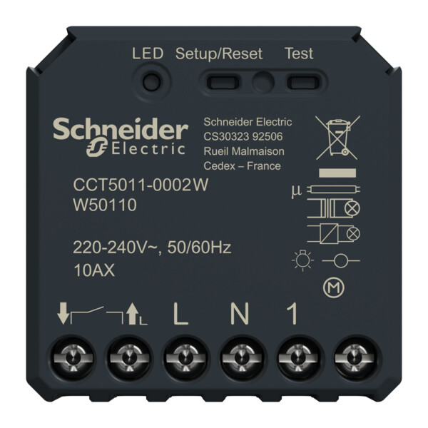 Micromodule Encastré Zigbee Gris Foncé Wiser Schneider Electric - pour Interrupteur Lumineux - Schneider Electric - CCT5011-0002W