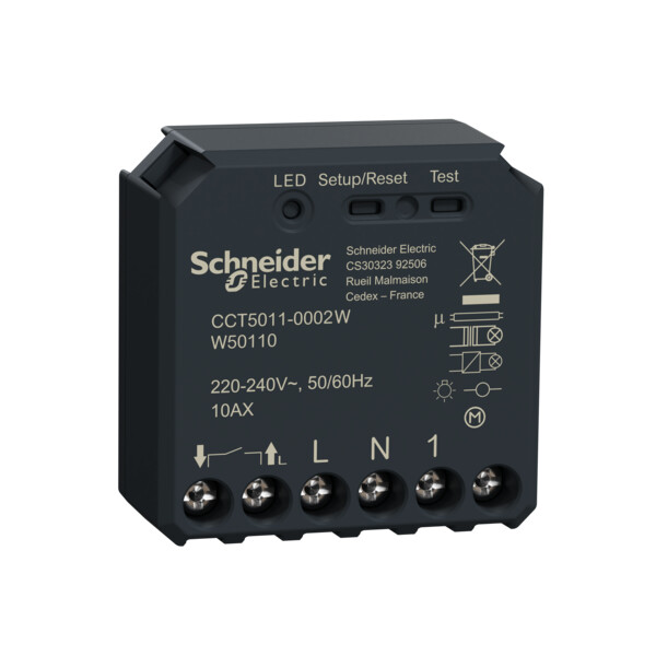 Micromodule Encastré Zigbee Gris Foncé Wiser Schneider Electric - pour Interrupteur Lumineux - Schneider Electric - CCT5011-0002W