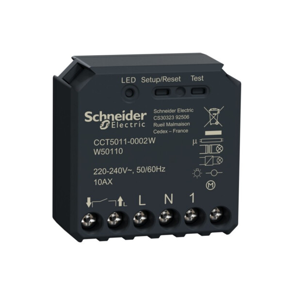 Micromodule Encastré Zigbee Gris Foncé Wiser Schneider Electric - pour Interrupteur Lumineux - Schneider Electric - CCT5011-0002W
