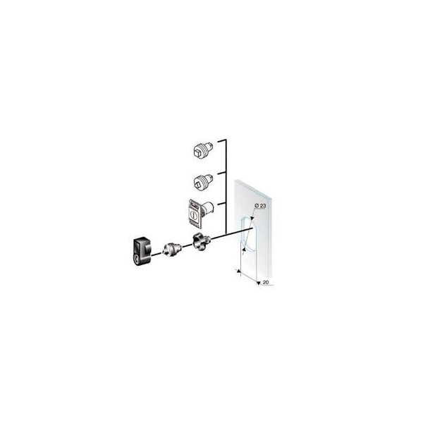 Manette +Insert+Cle 455 - Schneider Electric - NSYTHL455PLM