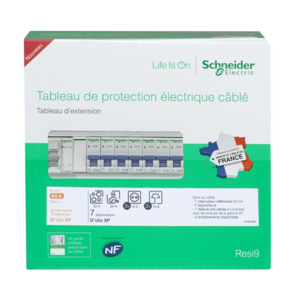 Tableau d'extension électrique câblé Schneider 1 rangée 13 modules XP - Schneider Electric - R9H113SP01