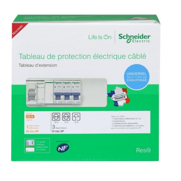 Tableau de extension électrique câblé Schneider 1 rangée 13 modules xp - Schneider Electric - R9H113SP05