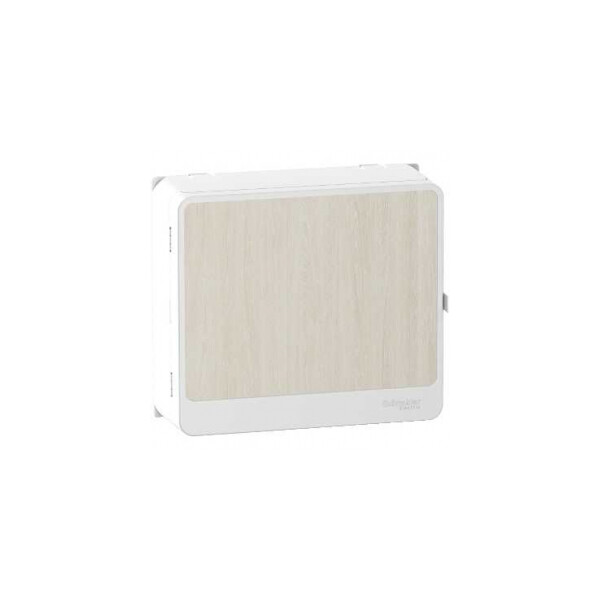 Resi9 - habillage + porte touch bois nordique - pour platine et bloc de commande 13 Modules - Schneider Electric - R9H13418B