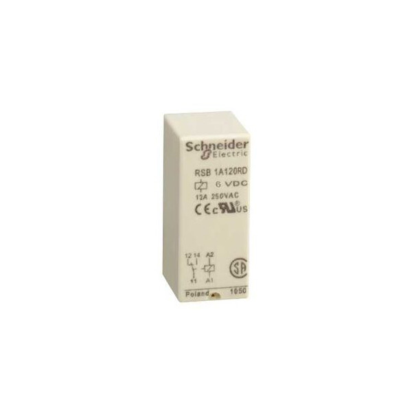 relais interface 6 V CC 1OF - Schneider Electric - RSB1A120RD