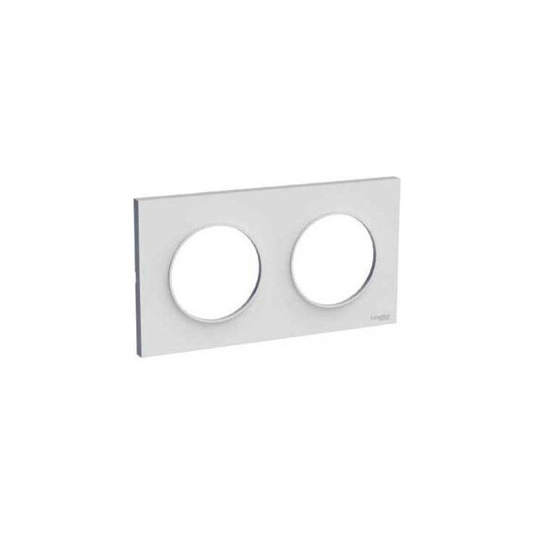 Schneider Odace Styl, plaque Gris Pierre 2 postes horizontaux ou verticaux entraxe 71 mm - Schneider Electric - S520704A