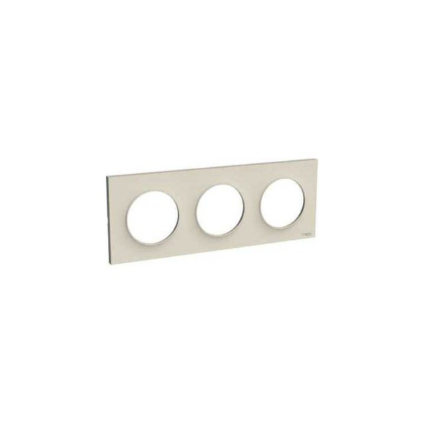Odace Styl, plaque Sable 3 postes horizontaux ou verticaux entraxe 71 mm - Schneider Electric - S520706B