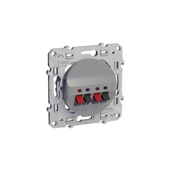 Schneider Odace prise haut-parleurs Alu, 2 sorties - Schneider Electric - S530488