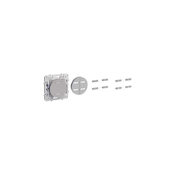 Schneider Odace émetteur RF Alu, 2 ou 4 boutons (scénario éclairage + volets-roulants) - Schneider Electric - S530571