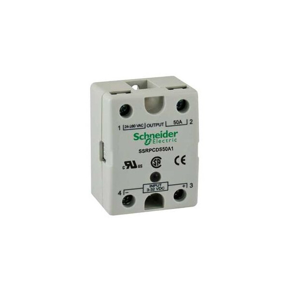 RELAI STAT,PAN,3-32VDC,24-280VAC,50A - Schneider Electric - SSRPCDS50A1