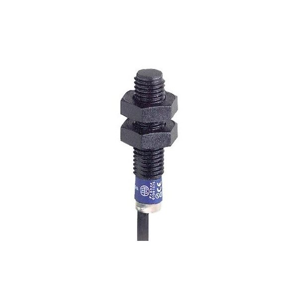 détecteur inductif XS4 cylindrique M8 Sn 2,5 mm câble 2m - Schneider Electric - XS4P08PB340