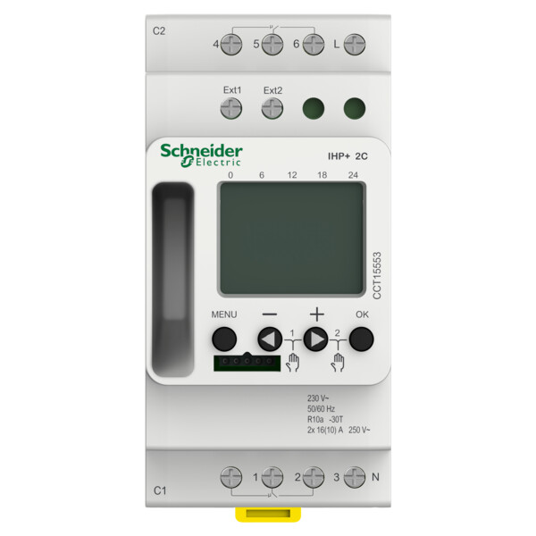 Acti9 ihp+ - interrupteur horaire programmable - 2 canal - smart - Schneider Electric - CCT15553
