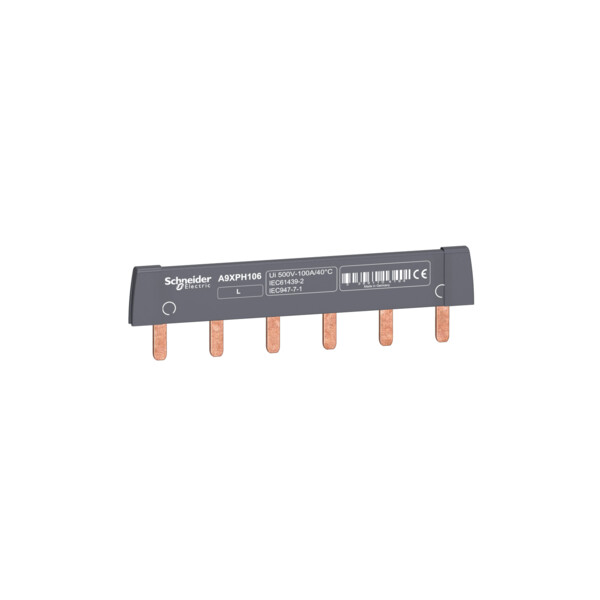 Peigne à dents Schneider Acti9 iC60 1P 100A 6 modules de 18mm - Schneider Electric - A9XPH106