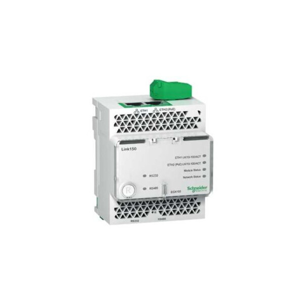Passerelle Ethernet EnerlinX Schneider Electric - Modbus RS485 - 2 Ports - Encliquetable - Rail DIN 35 mm - Schneider Electric - EGX150