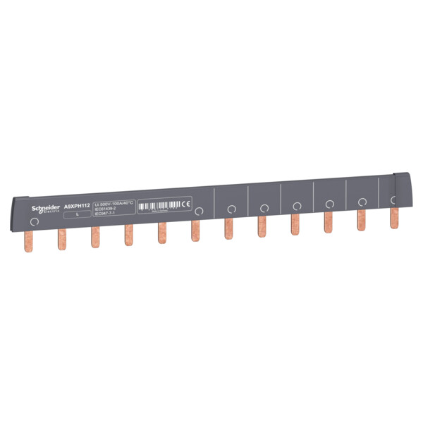 Peigne 1 pôle, 12 modules de 18mm, pour disjoncteurs iC60 - Schneider Electric - A9XPH112