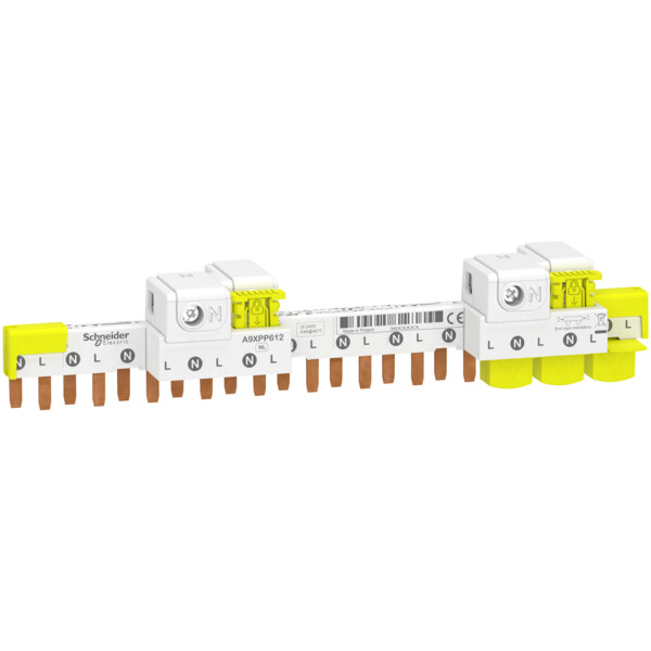Acti9 idt40 - peigne avec connecteur - 1p+n - 12 modules de 18mm - 80a - Schneider Electric - A9XPP612